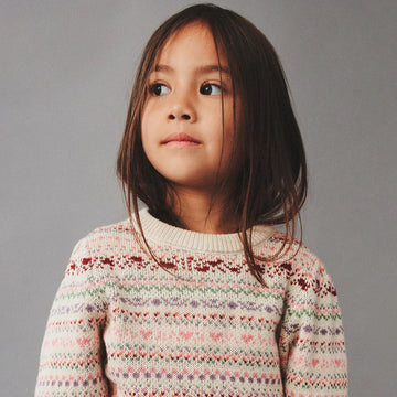 Strickpullover Jacquard Olga multi - Wheat